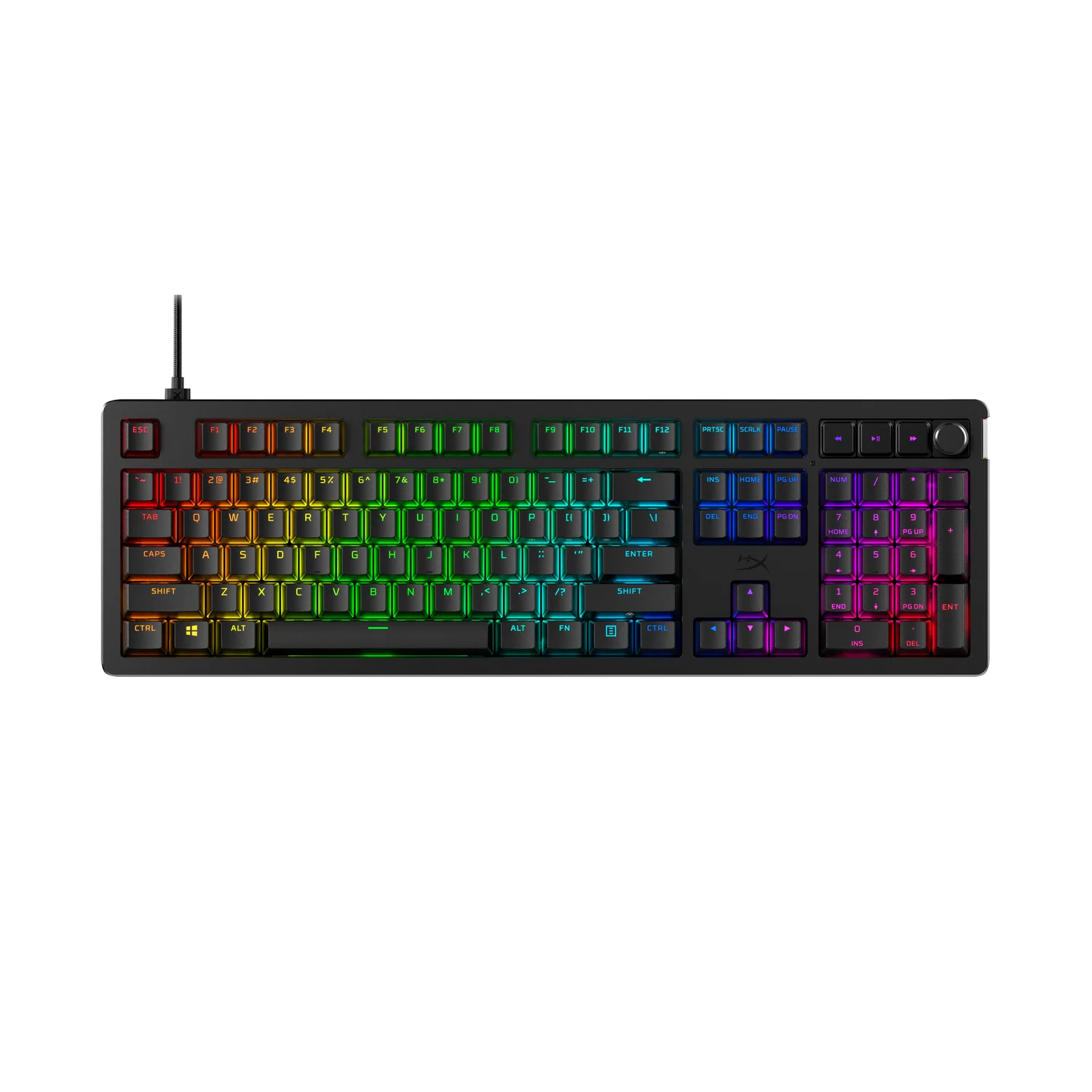 Teclado gaming mecânico HyperX Alloy Rise RGB 8000Hz USB personalizável