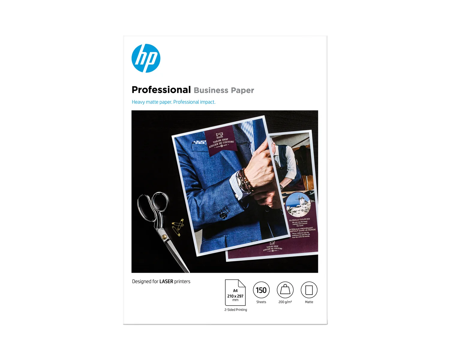 Papel HP Professional Matte Laser A4 200 g/m² 7MV80A - 150 Folhas FSC Mate - Imagem 1