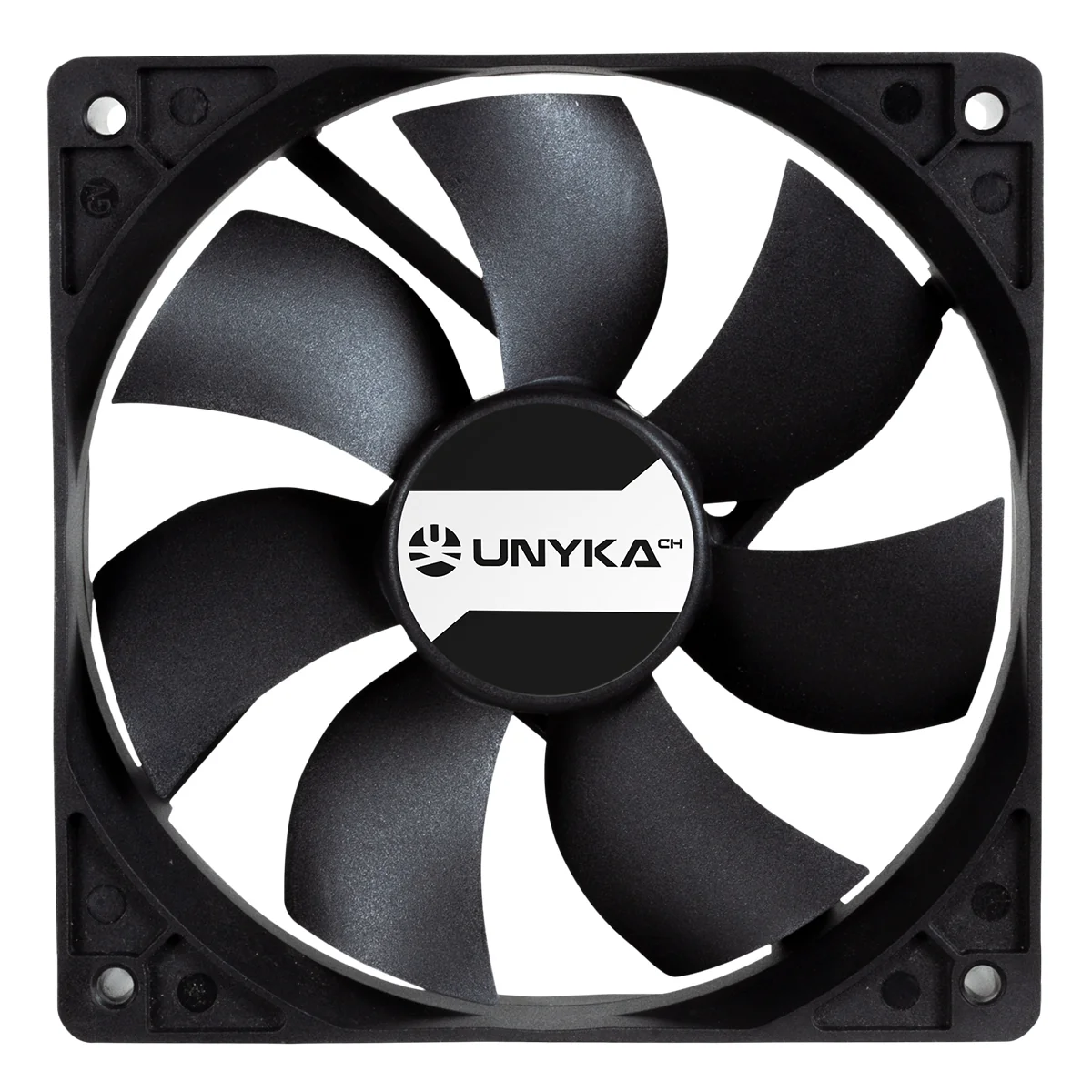 Ventoinha de Caixa UNYKAch 120mm 4-Pin PWM 1800 RPM Preta - Imagem 2