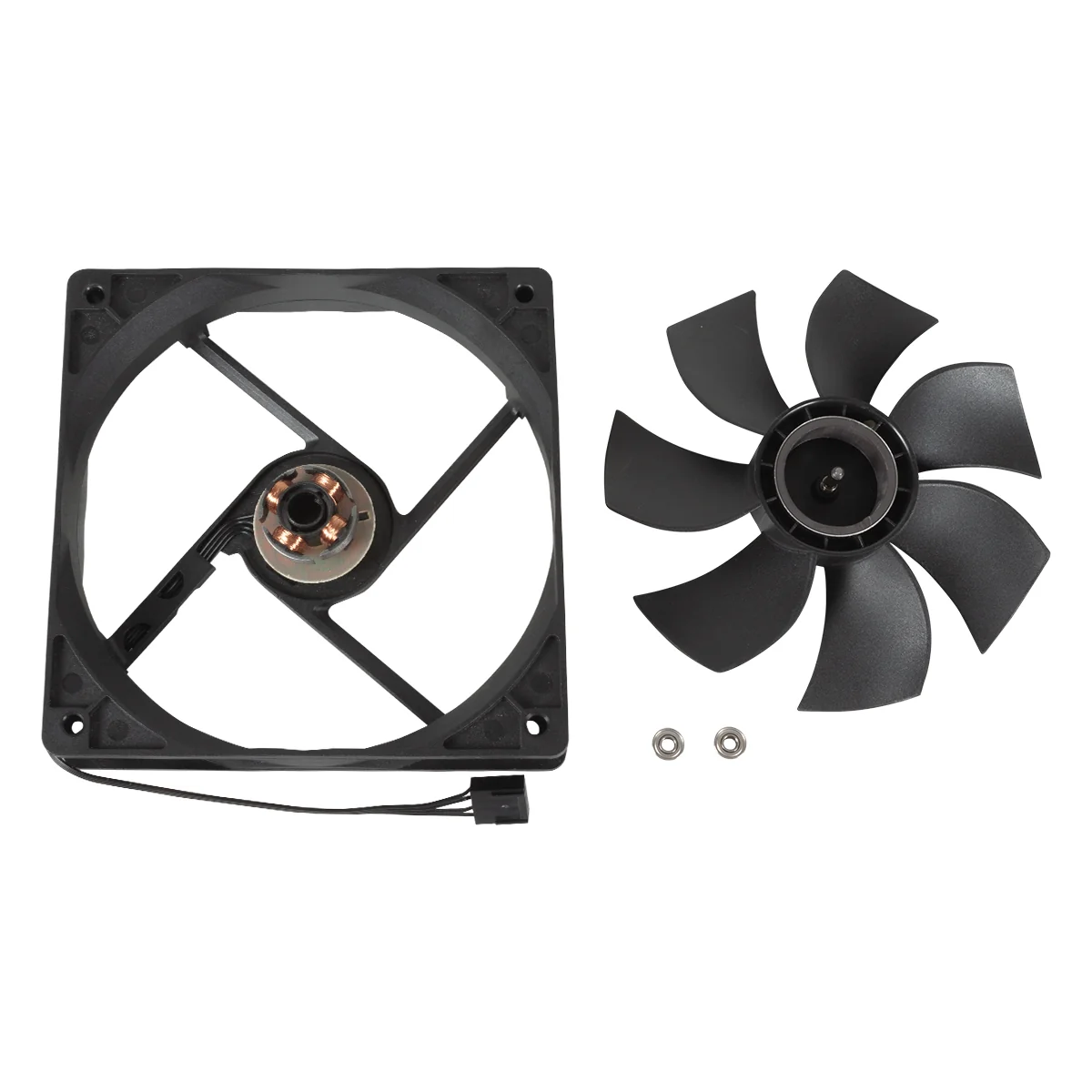Ventoinha de Caixa UNYKAch 120mm 4-Pin PWM 1800 RPM Preta - Imagem 5