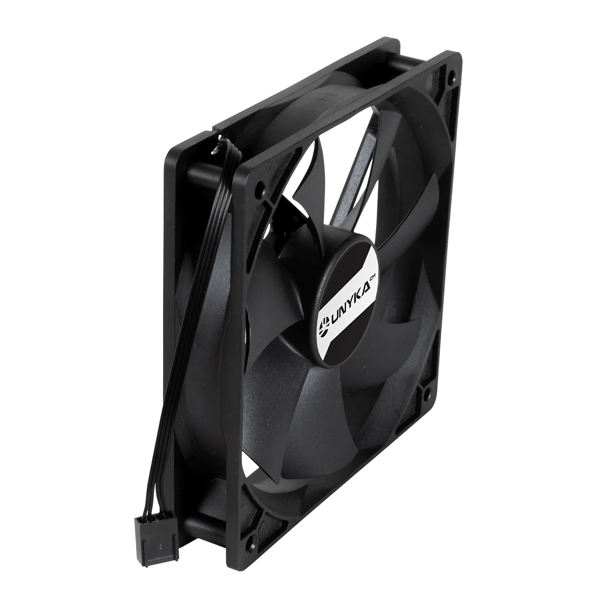 Ventoinha de Caixa UNYKAch 120mm 4-Pin PWM 1800 RPM Preta - Imagem 4