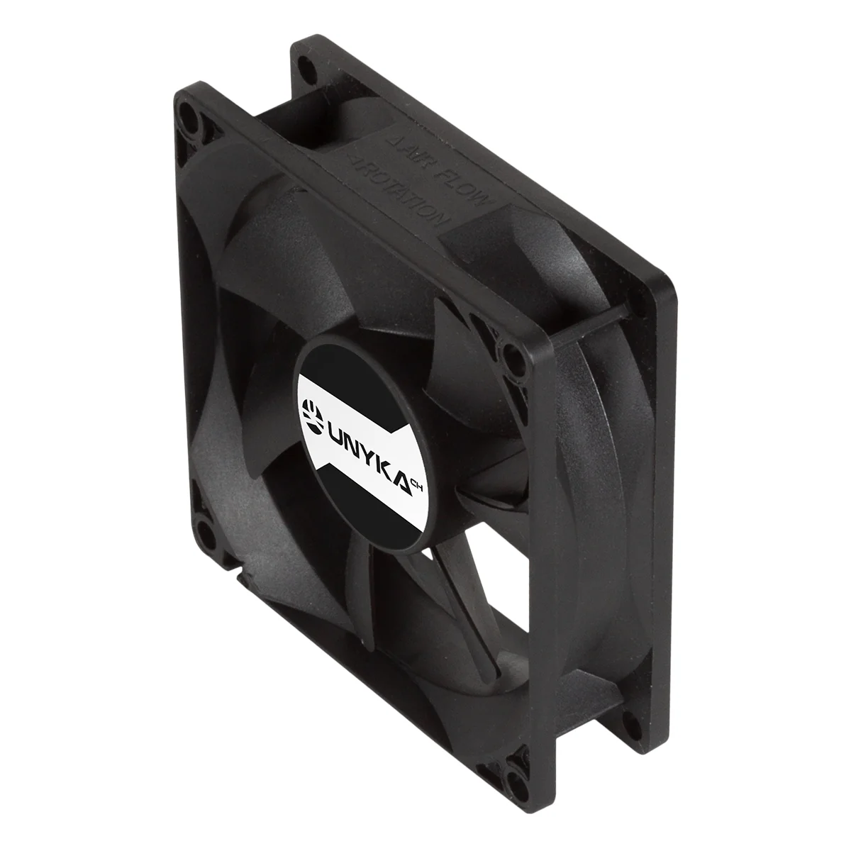 Ventoinha para caixa de computador UNYKAch 80 mm 4-pin PWM preta - Imagem 3