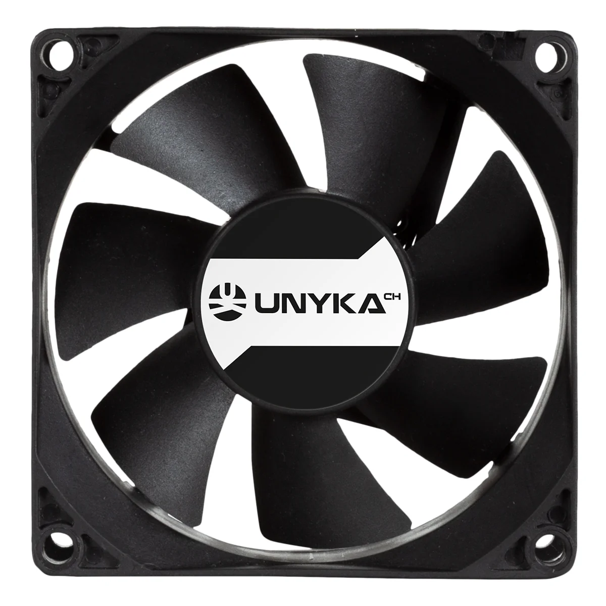Ventoinha para caixa de computador UNYKAch 80 mm 4-pin PWM preta - Imagem 2