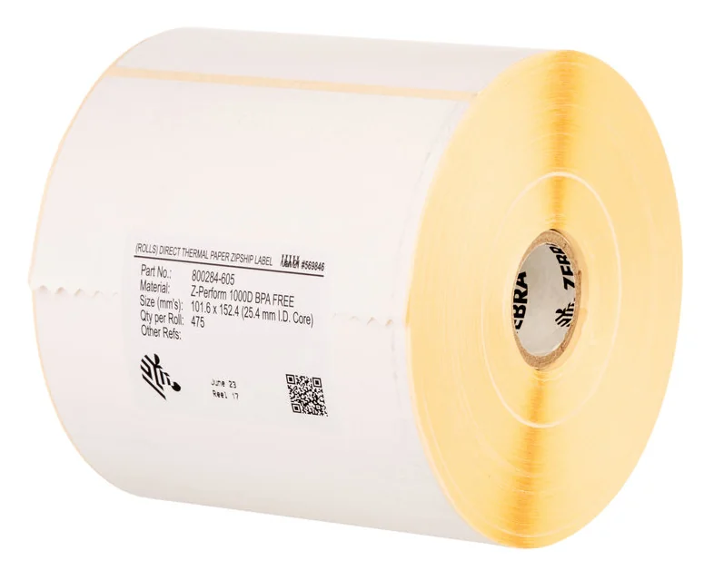 Etiquetas Térmicas Zebra Z-Perform 1000T 102x76mm 12 Rolos