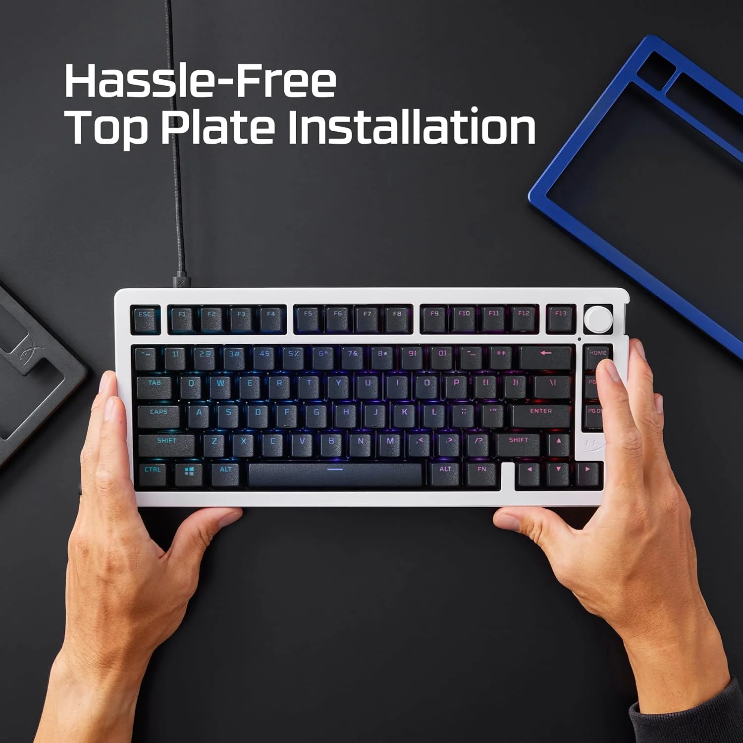Painel Superior para Teclado HyperX Alloy Rise 75 Azul Marinho - Imagem 3
