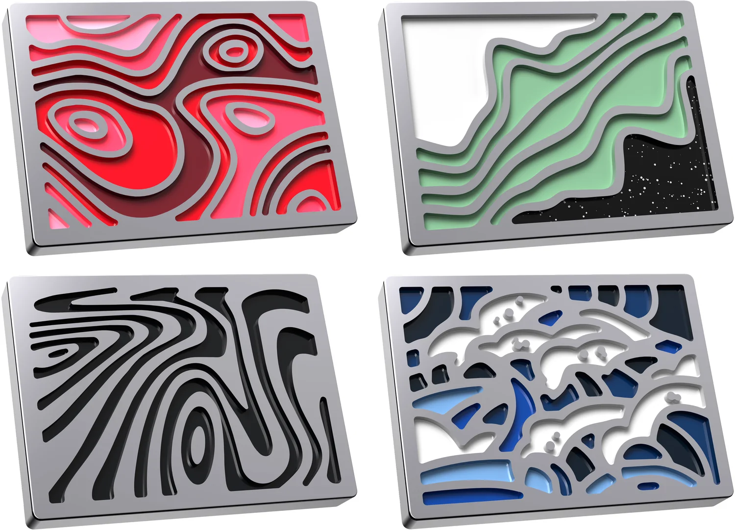 Pack Crachás Magnéticos HyperX Abstratos para Teclado - Imagem 3