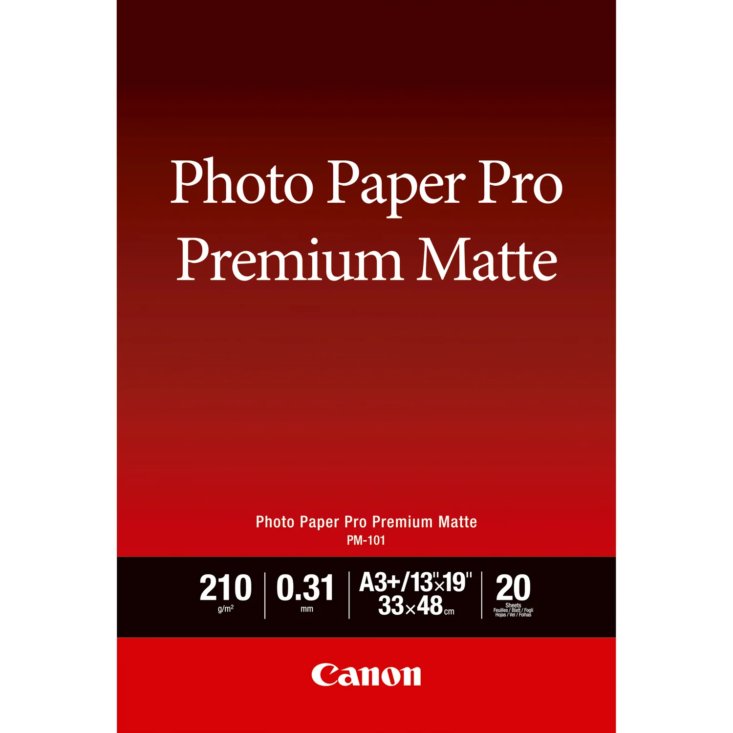 Papel Fotográfico Canon Premium Matte PM-101 A3+ 20 Folhas