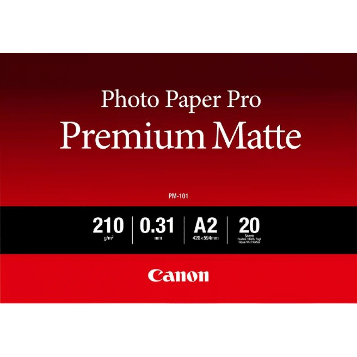 Papel fotográfico Canon Premium Matte A2 210g/m² 20 folhas Branco Fosco