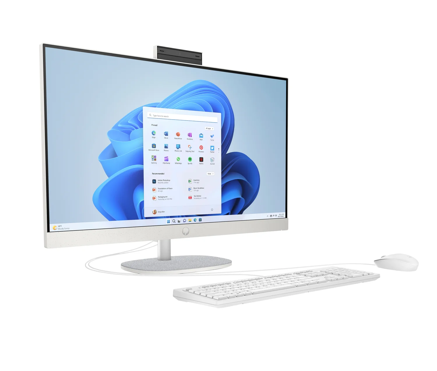 Computador All-in-One HP 27-CR0000NP 27" Full HD AMD Ryzen 7 7730U 16GB 512GB SSD - Imagem 2