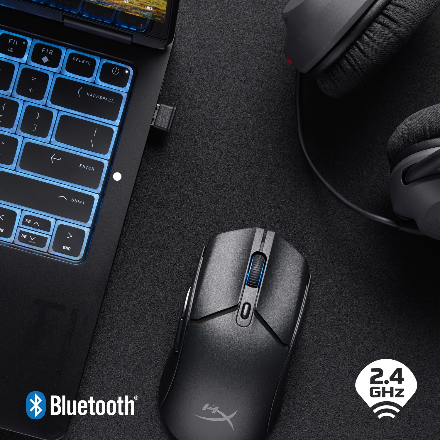 Rato gaming sem fios HyperX Pulsefire Haste 2 Core preto 3600 DPI - Imagem 6