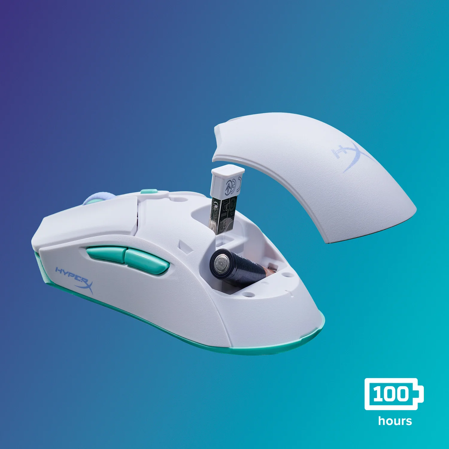 Rato Gaming HyperX Pulsefire Haste 2 Core Wireless 3600 DPI 6 Botões Branco - Imagem 4