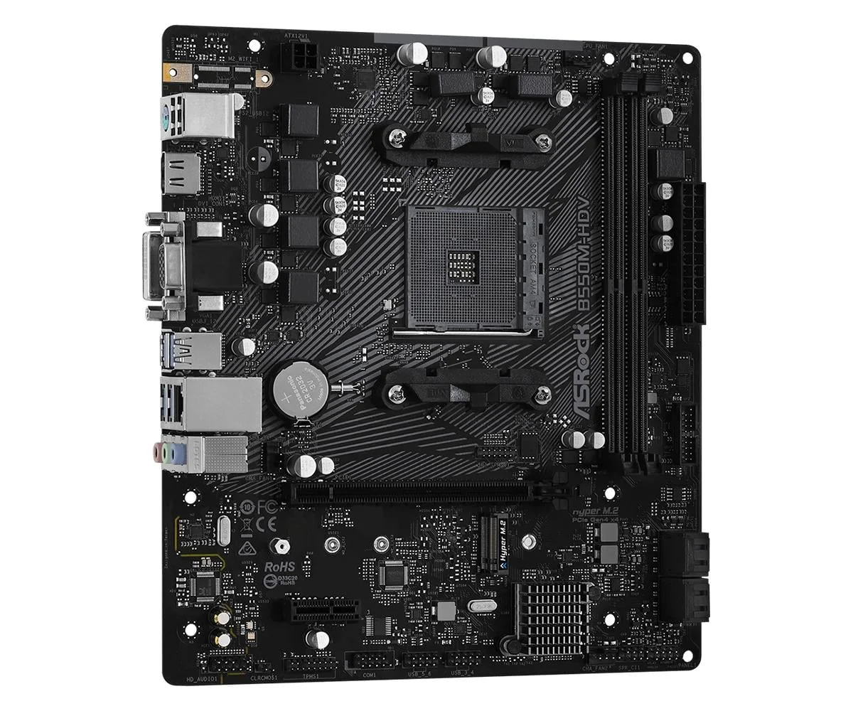 Motherboard ASRock B550M-HDV AMD AM4 DDR4 Micro-ATX HDMI DVI VGA - Imagem 4