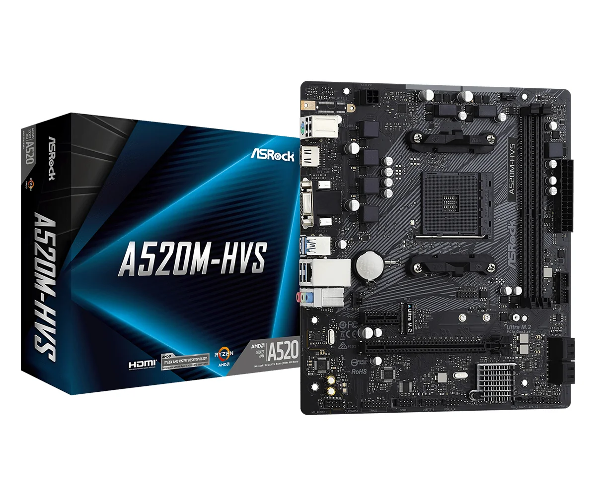 Motherboard ASRock A520M-HVS AMD AM4 DDR4 micro ATX