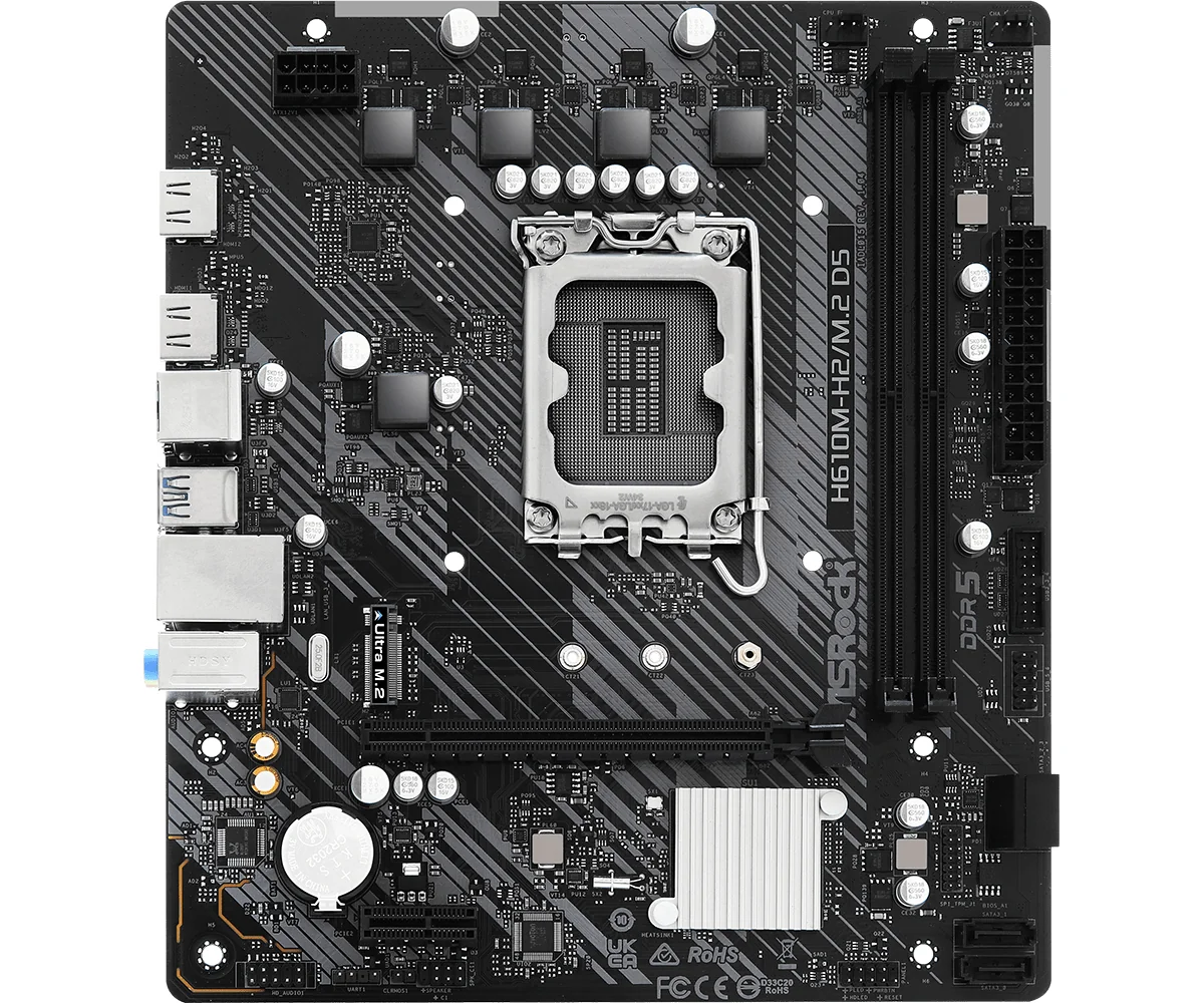 Motherboard ASRock H610M-H2/M.2 D5 Intel LGA1700 micro-ATX DDR5