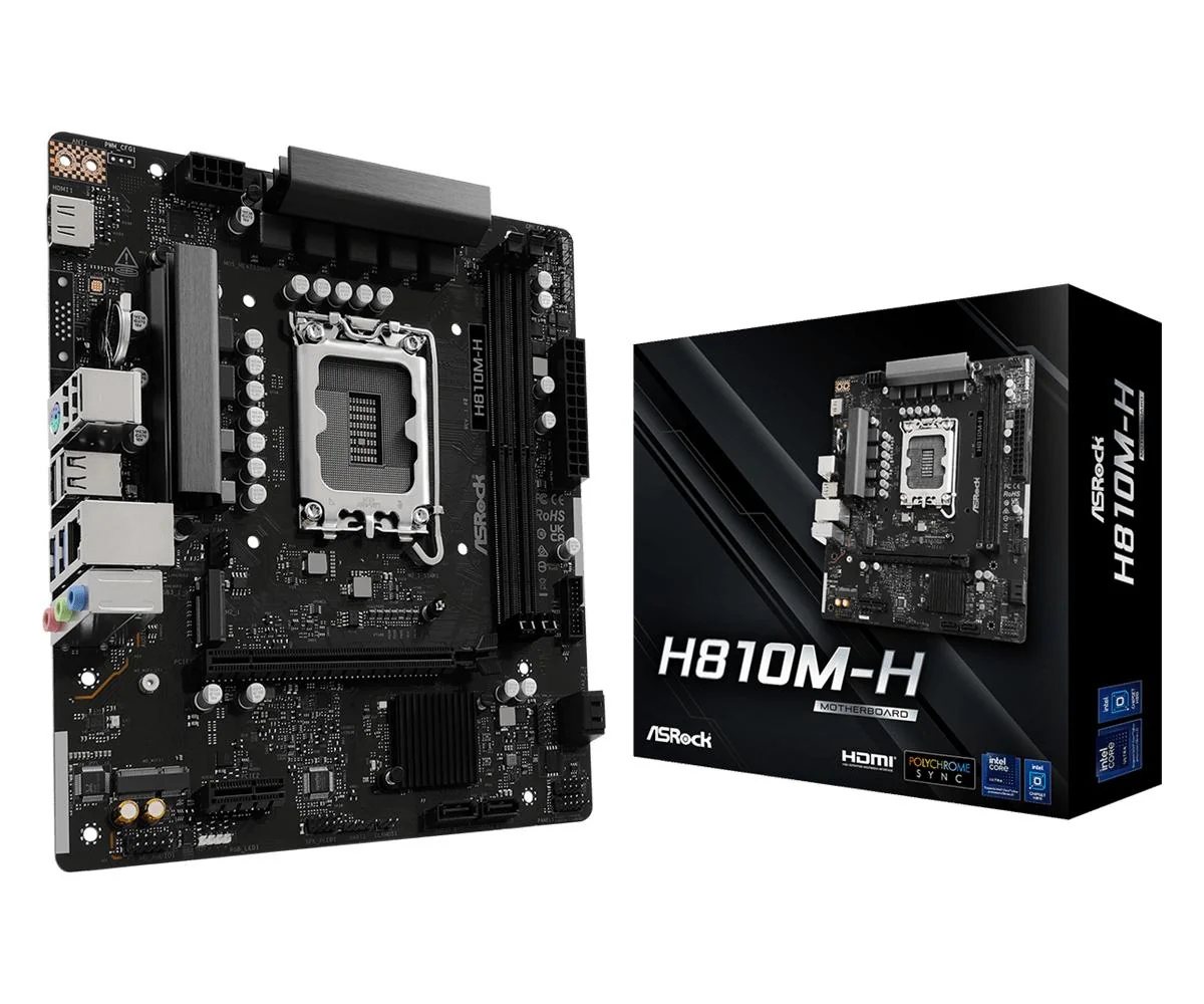Motherboard ASRock H810M-H Intel H810 LGA 1851 DDR5 Micro-ATX HDMI 2.1