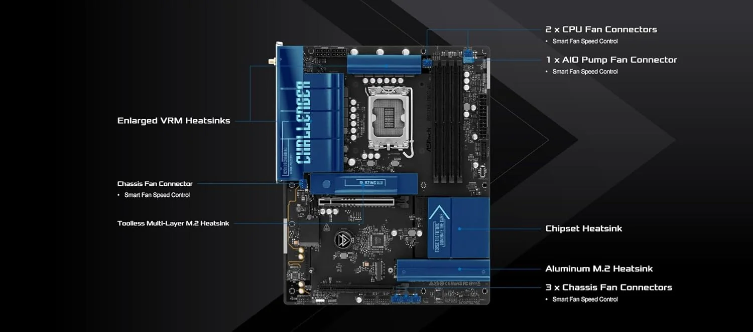 Motherboard ASRock B860 Challenger WiFi LGA 1851 - Imagem 4