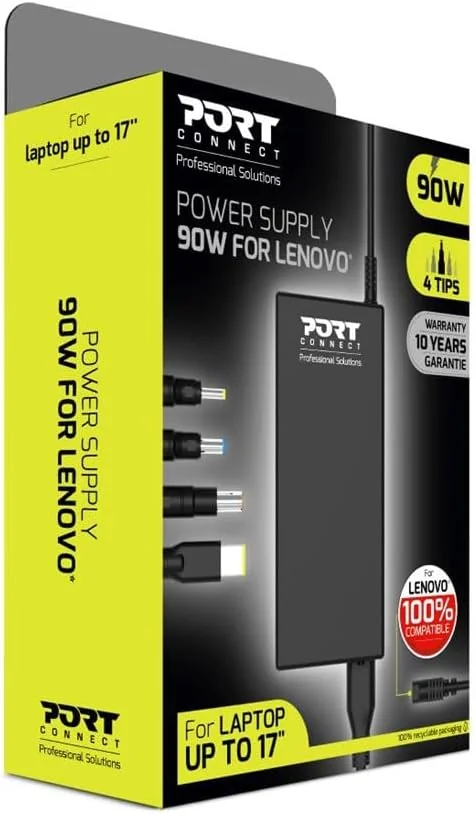 Carregador Port Designs 90W para Portáteis Lenovo 19V 4,74A com 10 Anos Garantia - Imagem 5