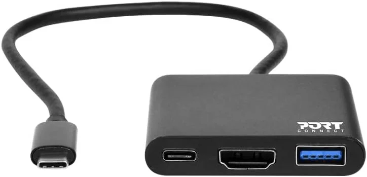 Hub Docking Mini Port Designs USB-C HDMI + USB 3.0 + USB-C PD - Imagem 2