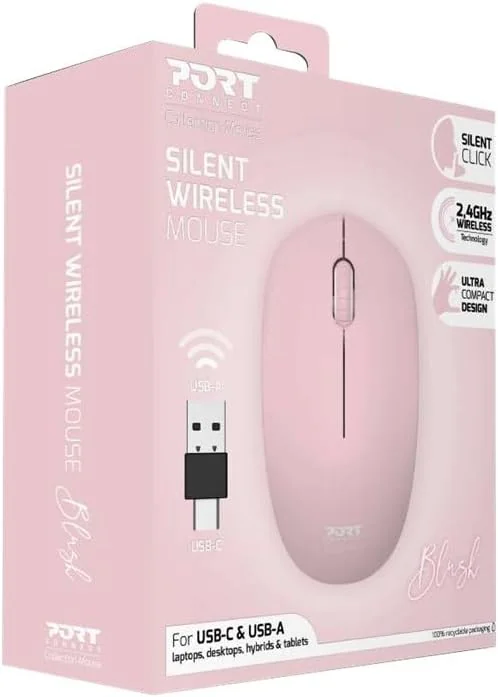 Rato Sem Fios Port Designs Wireless Collection Blush - Imagem 3