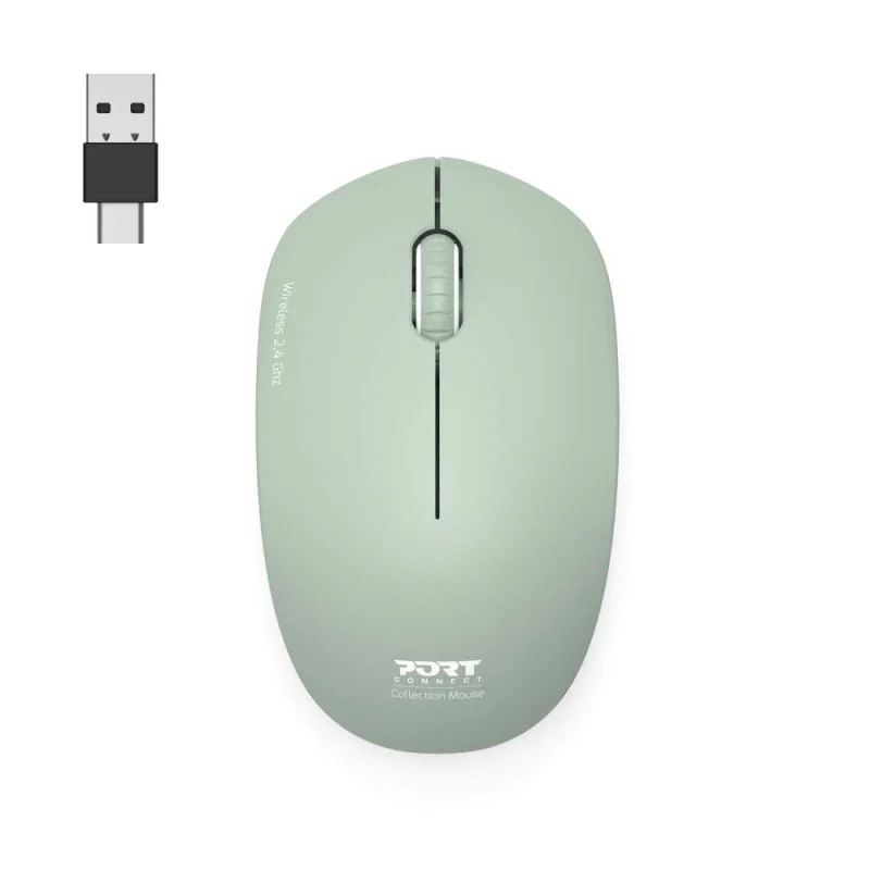 Rato Wireless Port Designs Collection Verde Olive Ambidestro 1600 DPI