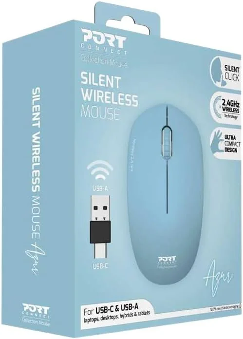 Rato Sem Fios Port Designs Collection Azul - Imagem 3