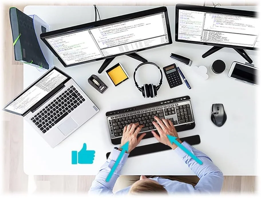 Apoio de Pulso Ergonómico para Teclado em Gel Port Designs Preto