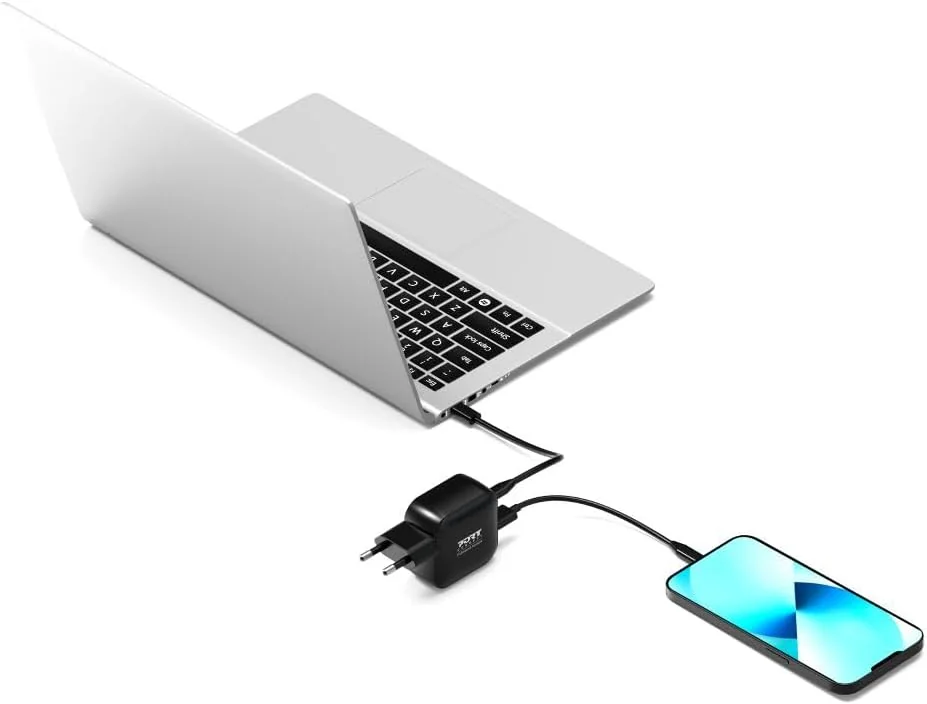 Carregador de Parede Port Designs USB-C PD 65W GaN + Cabo USB-C 2m EU - Imagem 7