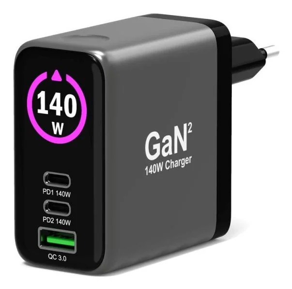 Carregador de Parede Port Designs 140W GaN Power Delivery 3.1 com Cabo USB-C Branco