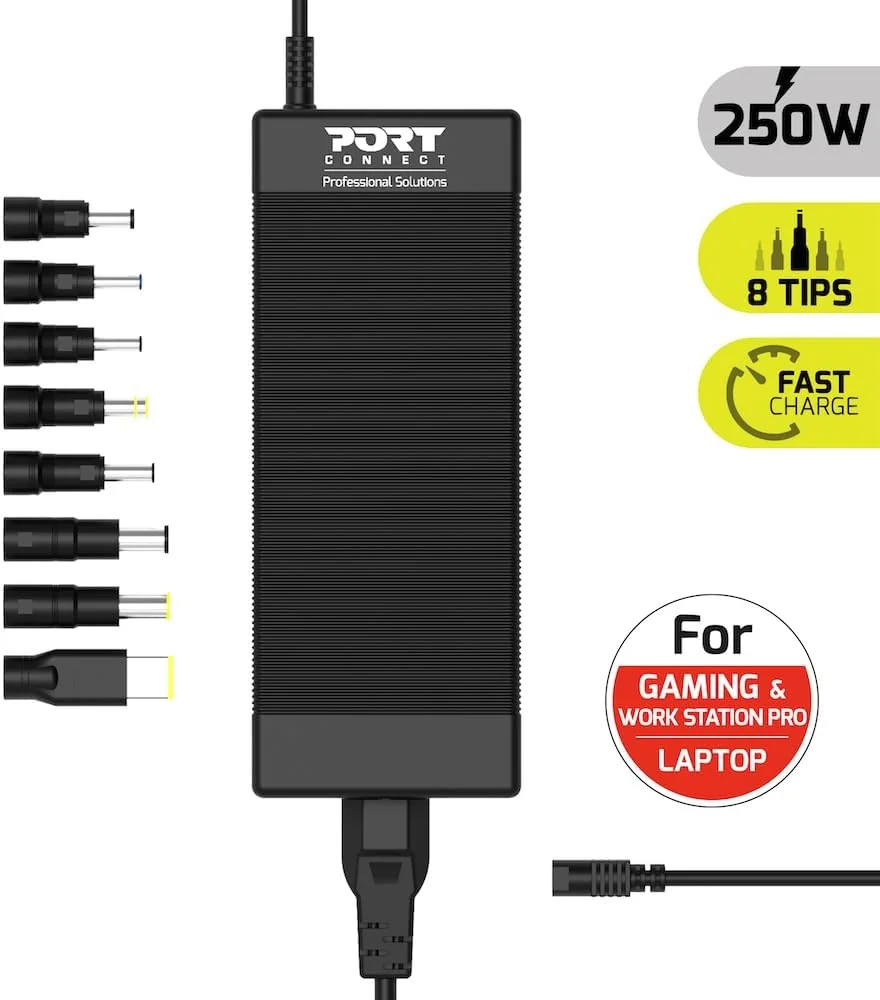 Fonte de Alimentação Universal Port Designs 250W para Portáteis Gaming e Workstation EU - Imagem 5