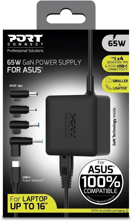 Alimentador Port Designs GaN 65W para ASUS Plug-In EU - Imagem 7