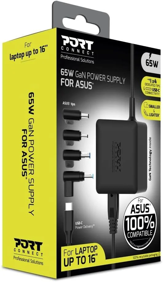 Alimentador Port Designs GaN 65W para ASUS Plug-In EU - Imagem 8