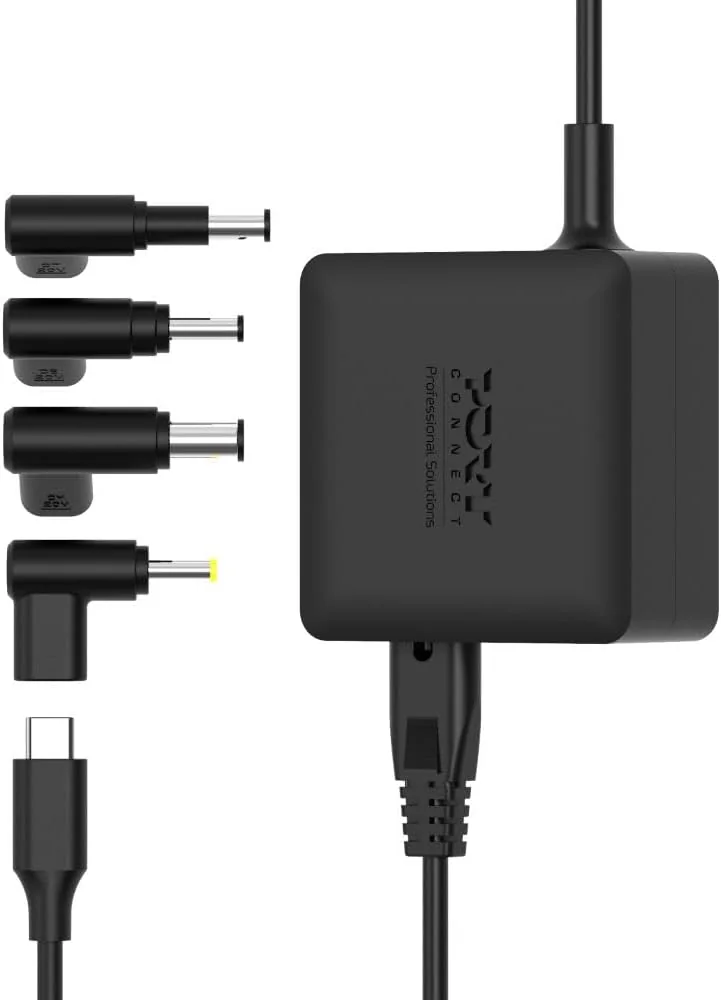 Carregador portátil Port Designs 65W GaN para HP, ficha EU, compacto e universal - Imagem 1