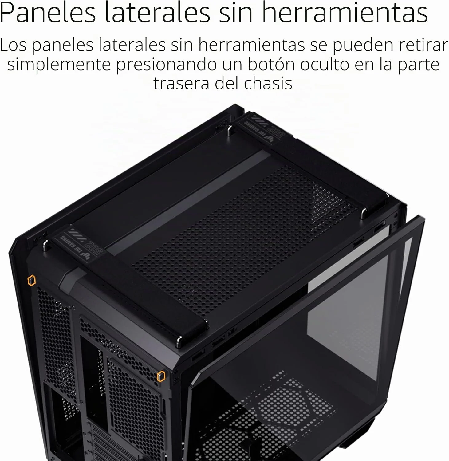 Caixa PC midi tower ATX ASUS TUF Gaming GT502 Plus TG ARGB vidro temperado branca - Imagem 4