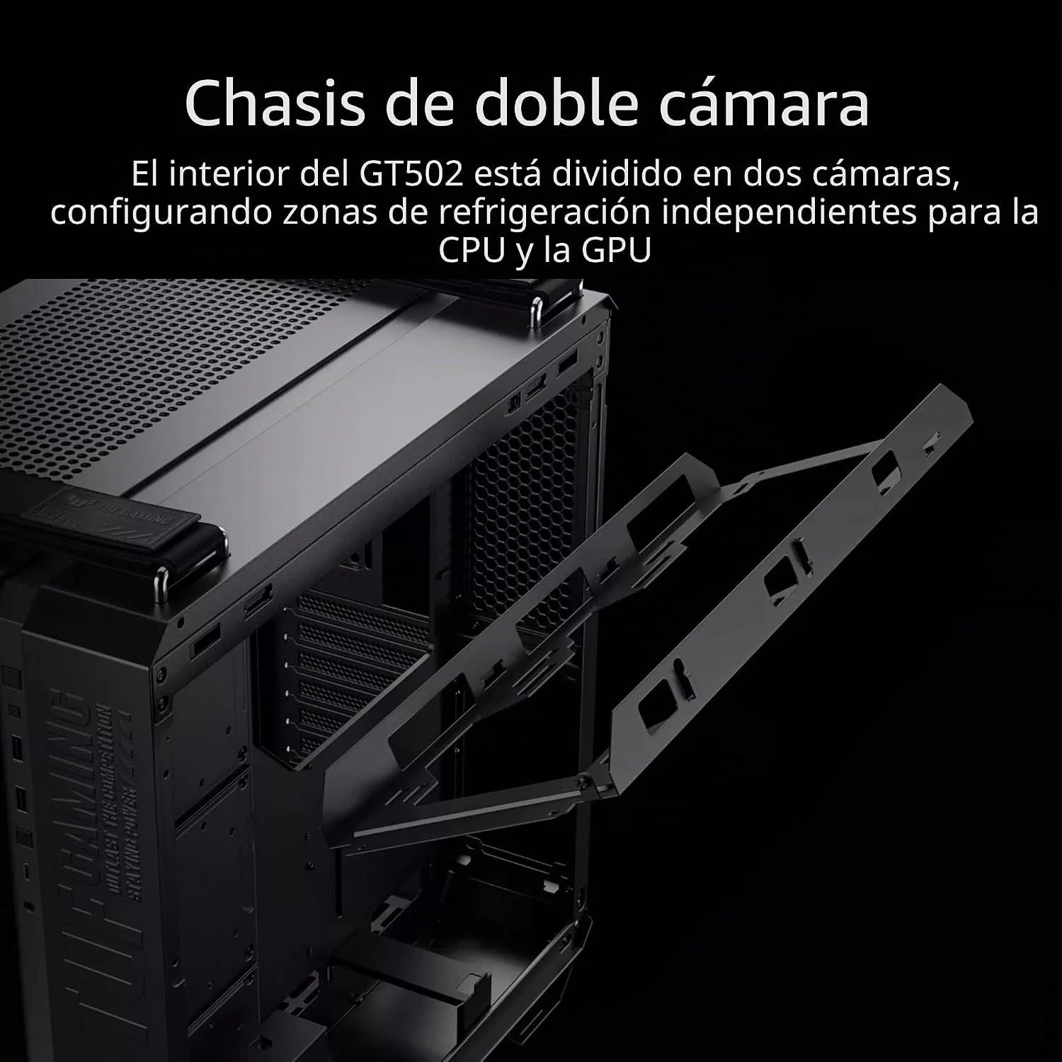 Caixa PC midi tower ATX ASUS TUF Gaming GT502 Plus TG ARGB vidro temperado branca - Imagem 2