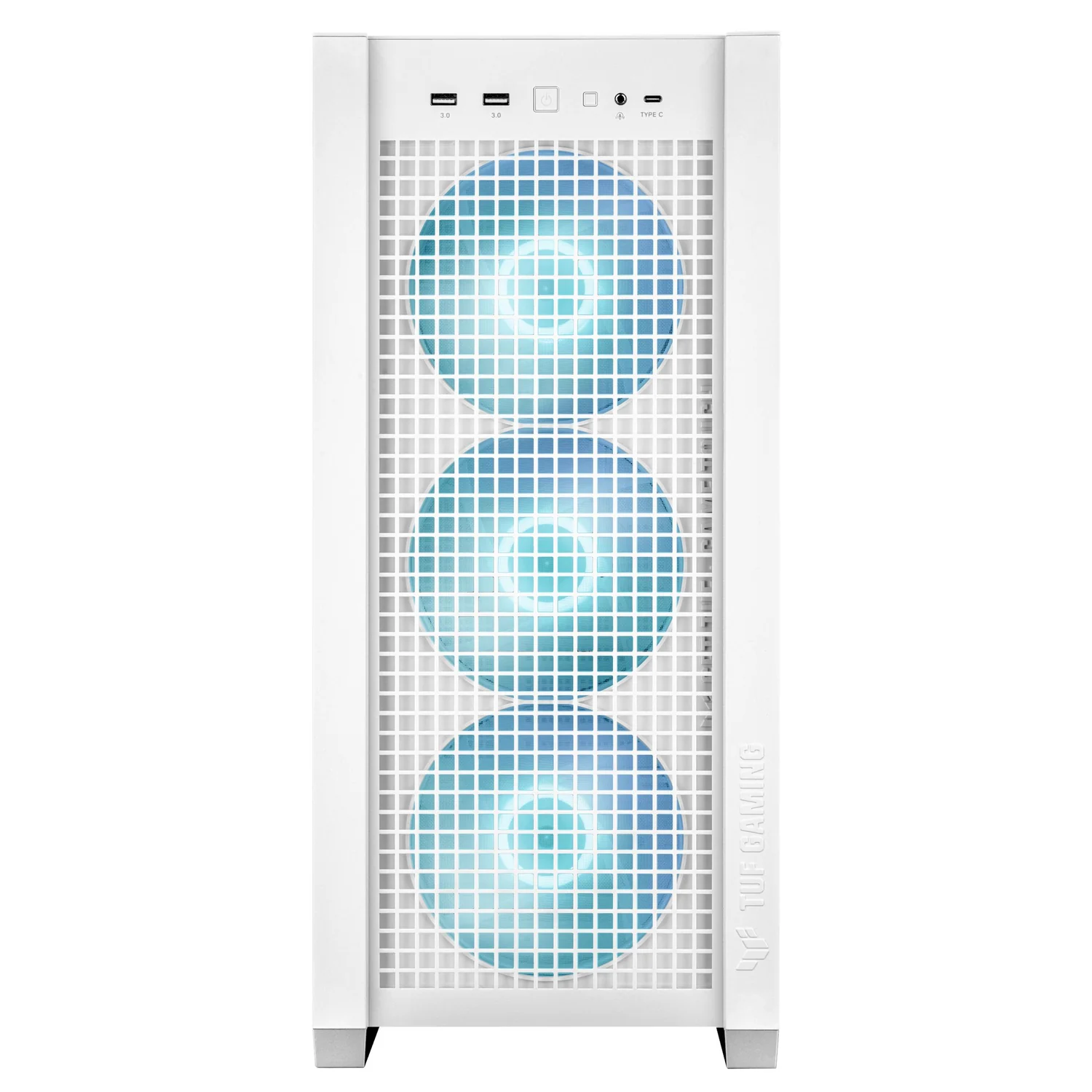 Caixa EATX ASUS TUF Gaming GT302 TG ARGB Midi Tower branca