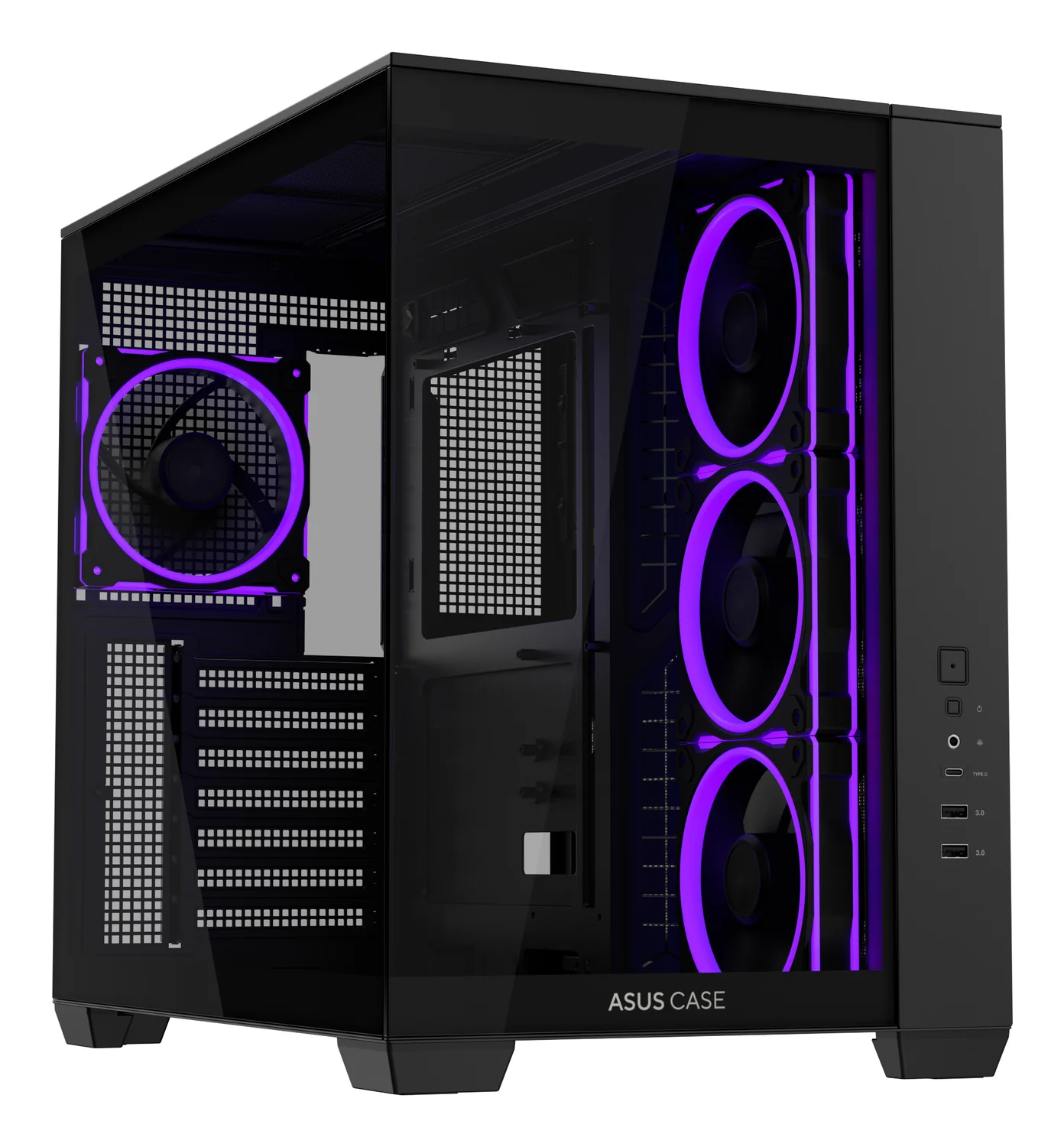 Caixa para PC ASUS A32 Plus Midi Tower ATX Vidro Temperado ARGB USB-C Preta - Imagem 1
