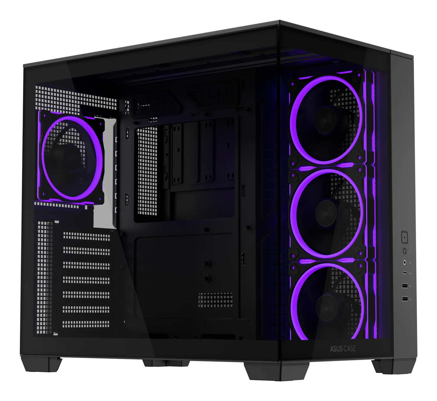 Caixa para PC ASUS A32 Plus Midi Tower ATX Vidro Temperado ARGB USB-C Preta - Imagem 2