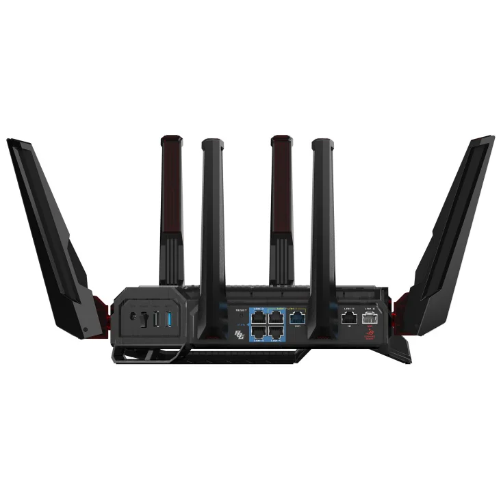 Router Gaming Asus ROG Rapture GT-BN98 Quad-Band WiFi 8 11529Mbps Dual 10G AiMesh Preto - Imagem 8