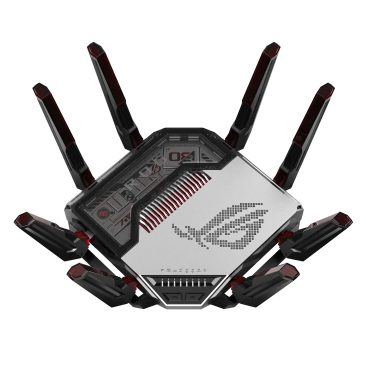 Router Gaming Asus ROG Rapture GT-BN98 Quad-Band WiFi 8 11529Mbps Dual 10G AiMesh Preto - Imagem 5