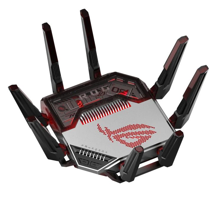 Router Gaming Asus ROG Rapture GT-BN98 Quad-Band WiFi 8 11529Mbps Dual 10G AiMesh Preto - Imagem 4