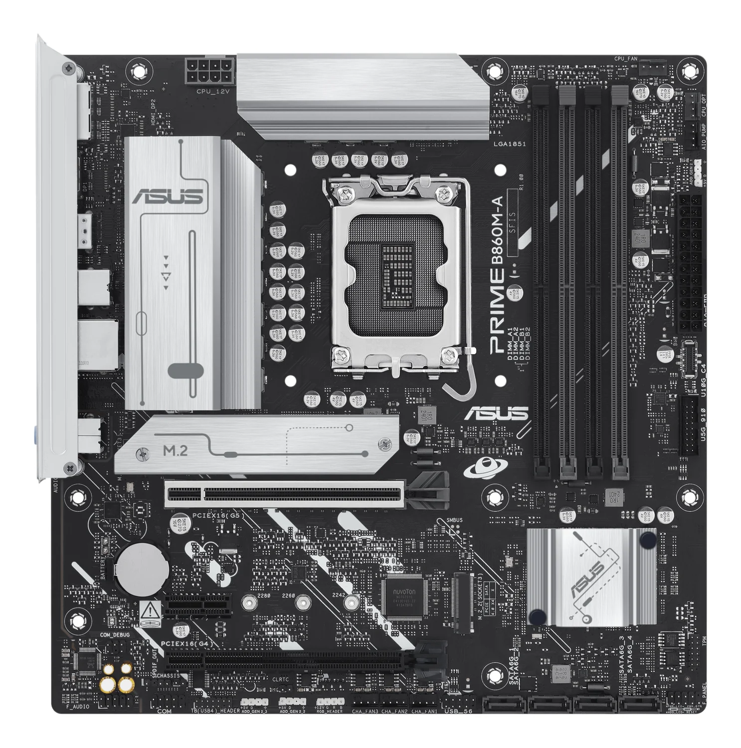 Motherboard ASUS Prime B860M-A-CSM Intel B860 LGA 1851 micro ATX DDR5 - Imagem 2