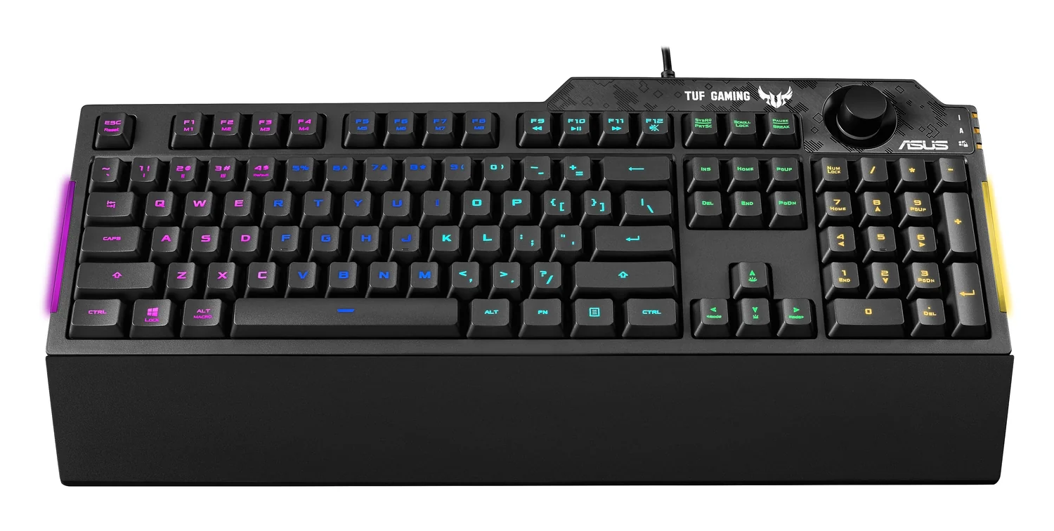Teclado Gaming ASUS TUF Gaming K1 RGB Mecânico Layout US com Descanso de Pulso Preto - Imagem 4