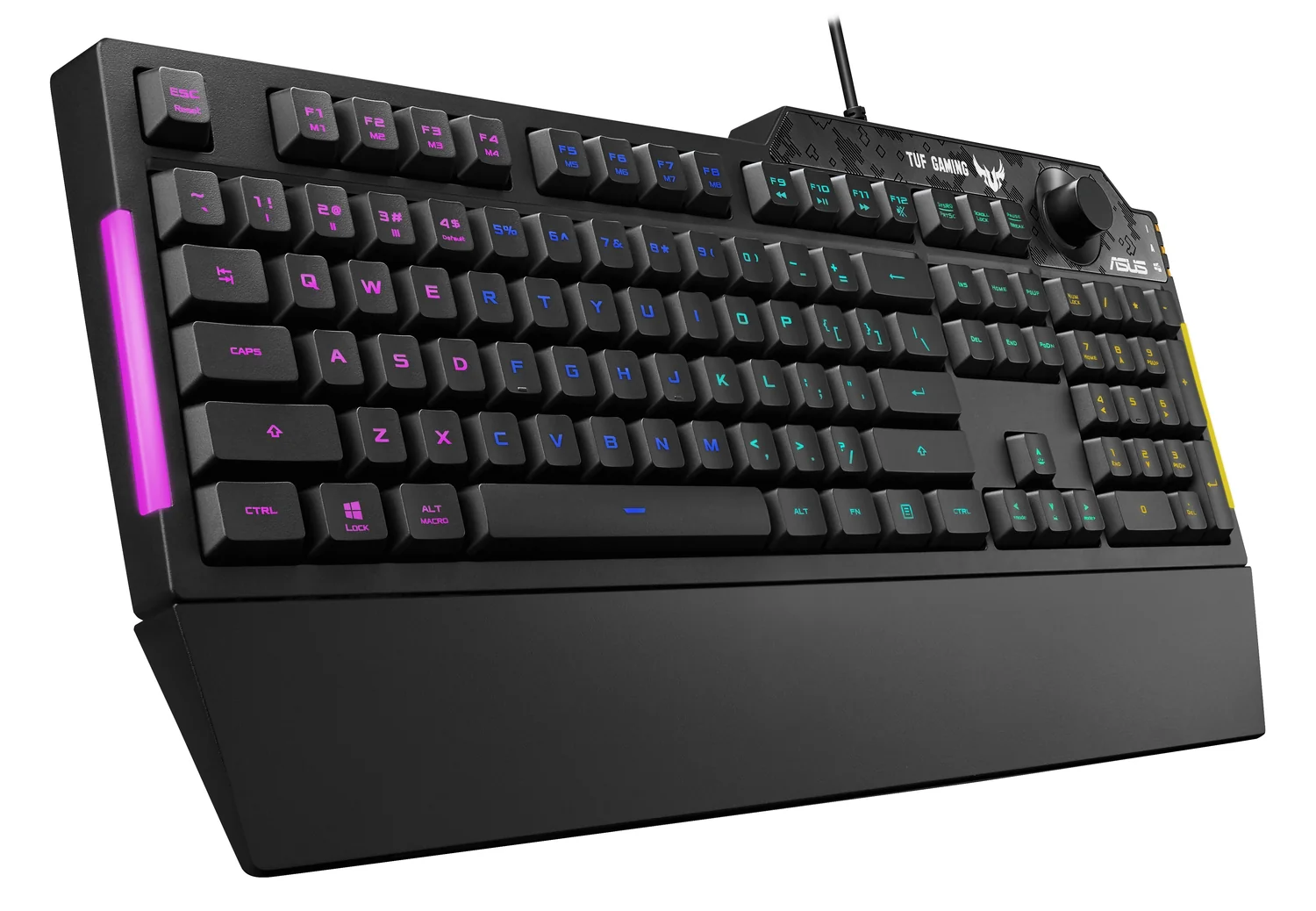 Teclado Gaming ASUS TUF Gaming K1 RGB Mecânico Layout US com Descanso de Pulso Preto - Imagem 2