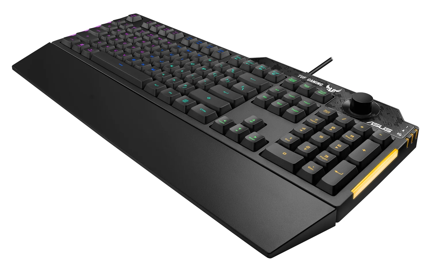 Teclado Gaming ASUS TUF Gaming K1 RGB Mecânico Layout US com Descanso de Pulso Preto - Imagem 3