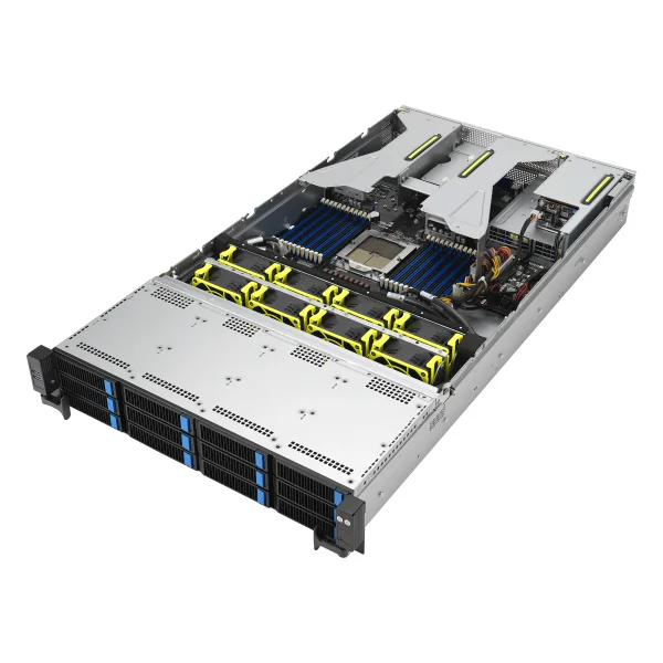Servidor rack 2U ASUS RS520A-E12-RS12U AMD EPYC 1600W preto - Imagem 4
