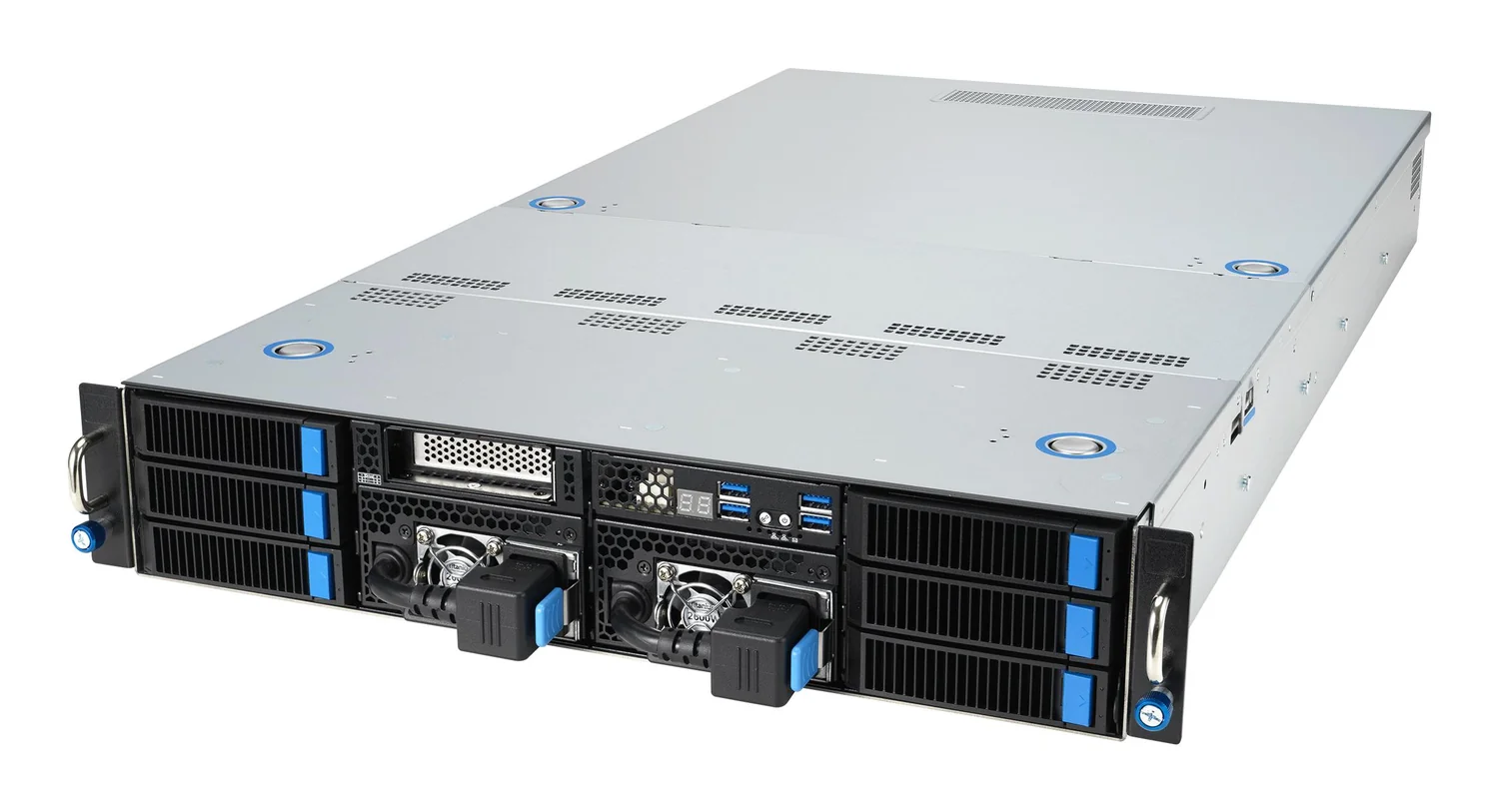 Servidor Asus ESC4000A-E12 Rack 2U Socket SP5 AMD EPYC 9004 2600W Titanium Prateado - Imagem 1