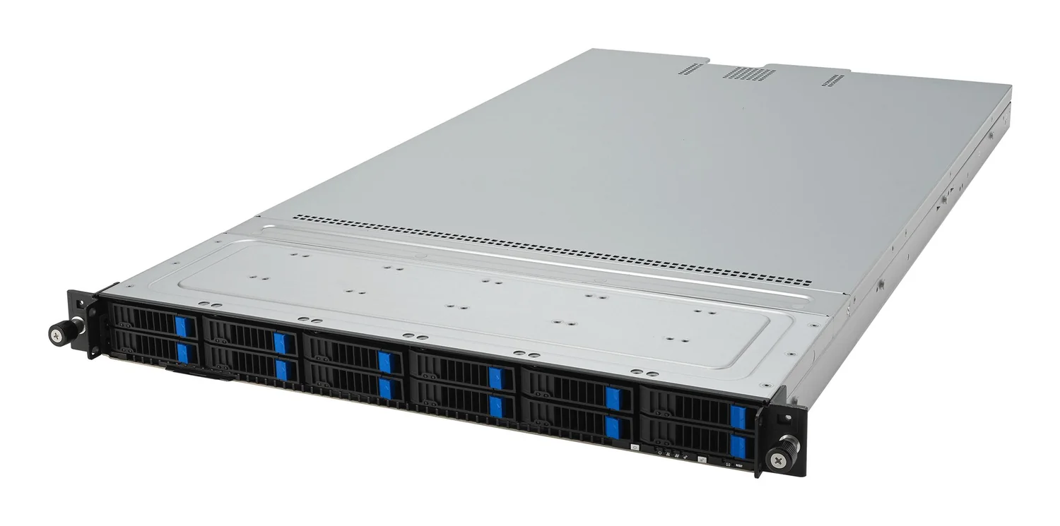 Servidor rack 1U Asus RS501A-E12-RS12U AMD LGA 6096 24 DIMM 1600W - Imagem 1