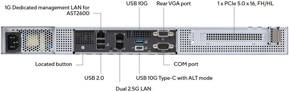 Estação de Trabalho Rack 1U Asus ExpertCenter Pro ER100A B6, AMD EPYC 4000, PCIe 5.0, 2x 2.5GbE - Imagem 5