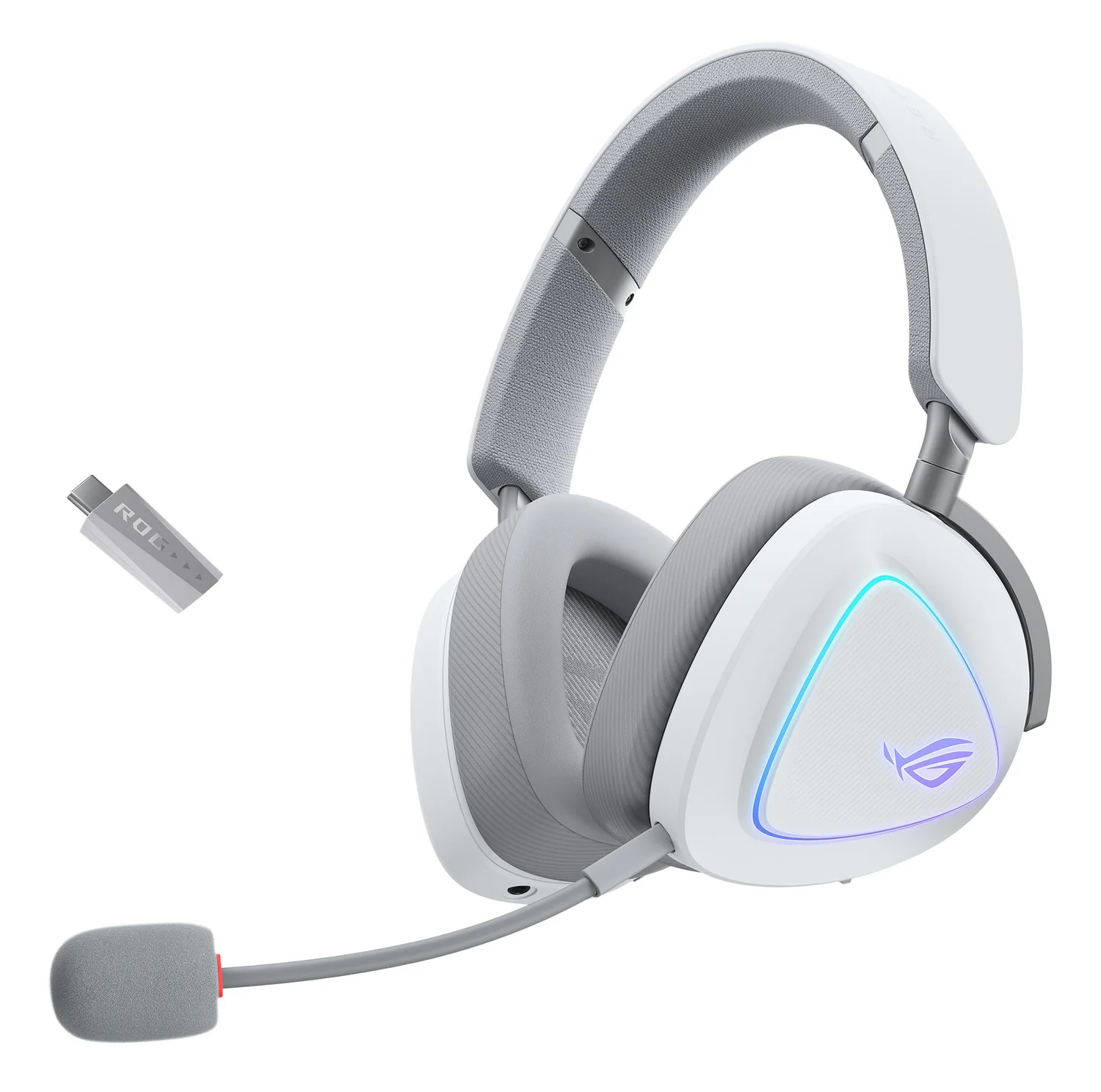 Auscultadores gaming Asus ROG Delta II RGB wireless Bluetooth USB-C brancos