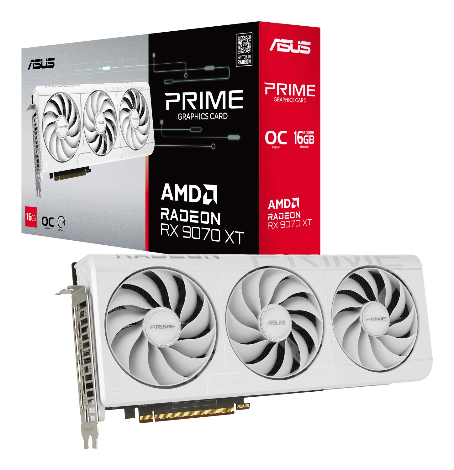 Placa gráfica ASUS Prime Radeon RX 9070 XT OC 16GB GDDR6 Branca - Imagem 13